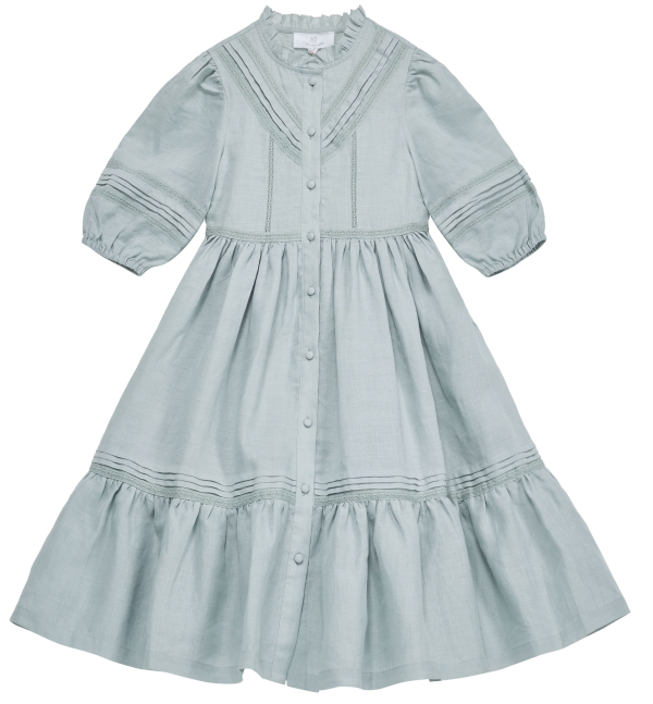 Madelaine celadon dress by C era Una Volta Supply