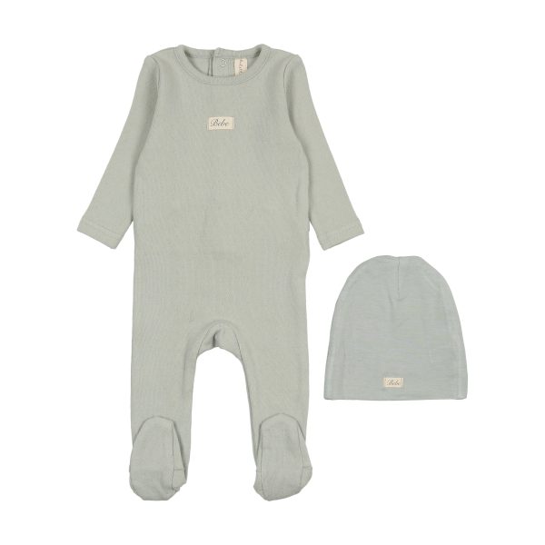 Pointelle bebe seafoam footie set by Lilette Hot on Sale