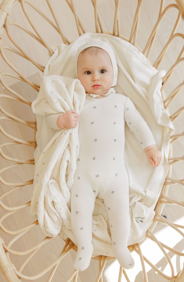 Berry ivory footie + bonnet by Ely s & Co on Sale - Image 5