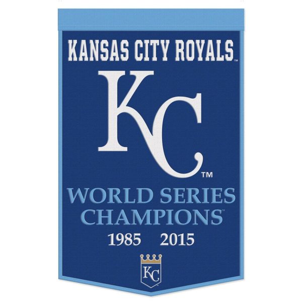 Kansas City Royals Banner Wool 24x38 Dynasty Champ Design Fashion